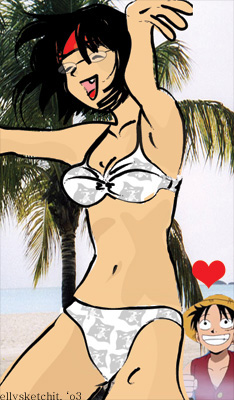 Human Elly Sketchit in a One Piece bikini?!