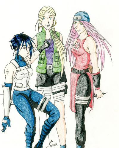 Hinata, Ino & Sakura as teens